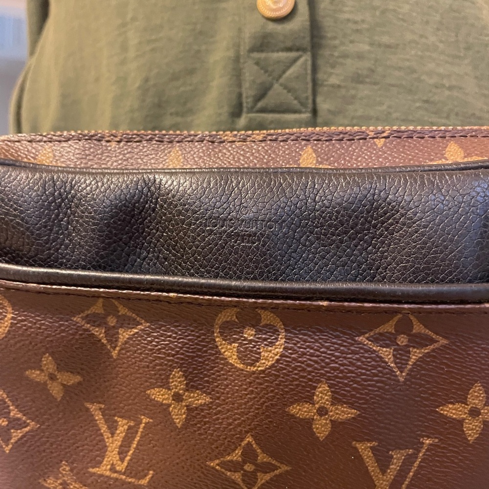 Louis Vuitton uniform waist belt bag bumbag monogram black leather large unisex - Picture 4 of 16